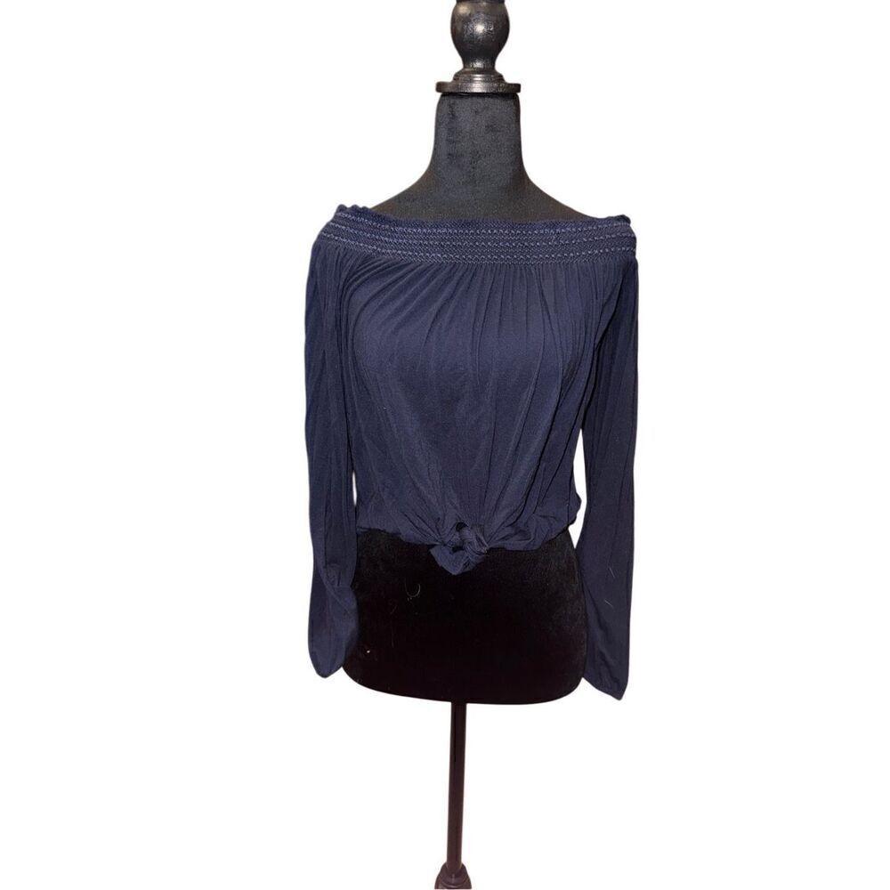 Bailey 44 Off Shoulder peasant tie waste top XS